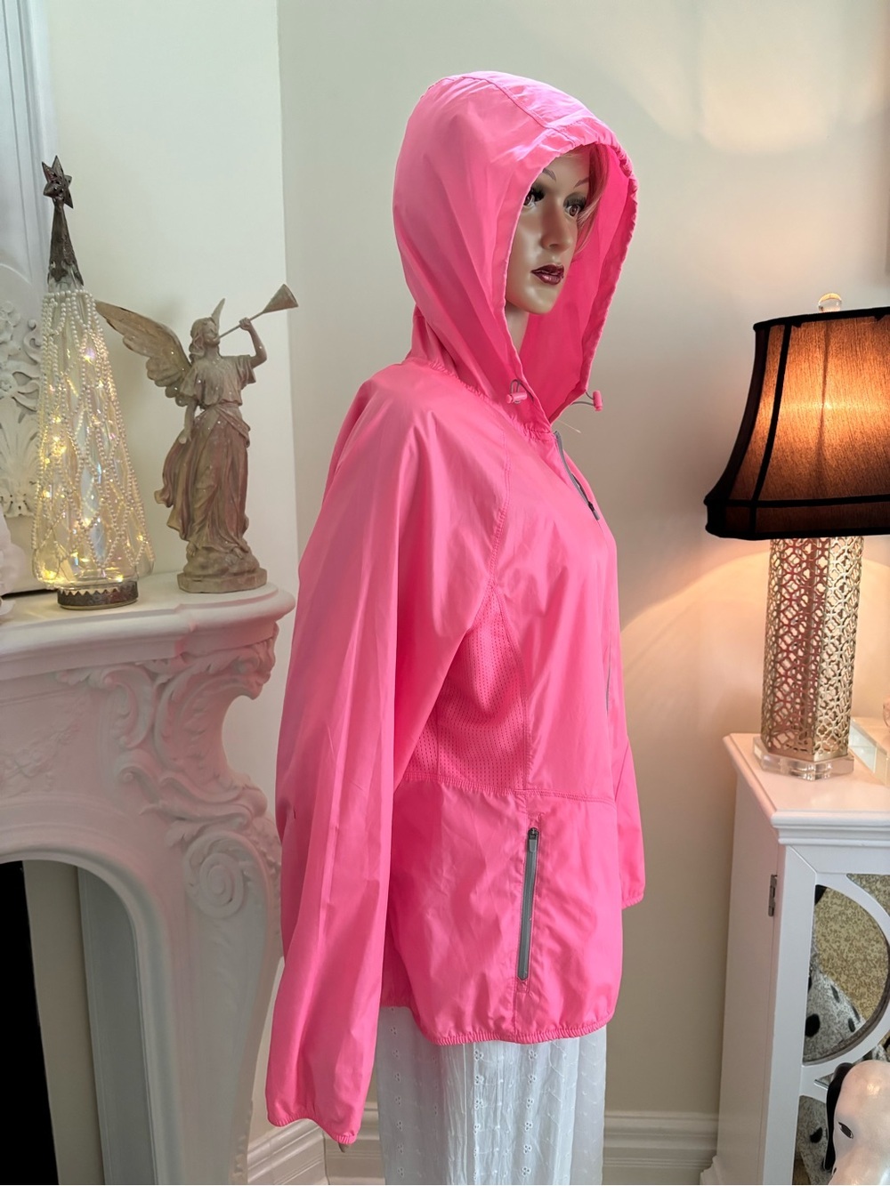 Danskin Hot Pink Hooded Zip-Up Utility Jacket - Picture 7 of 15